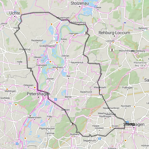 Karten-Miniaturansicht der Radinspiration "Auf den Spuren von Seggebruch nach Nendorf" in Hannover, Germany. Erstellt vom Tarmacs.app-Routenplaner für Radtouren