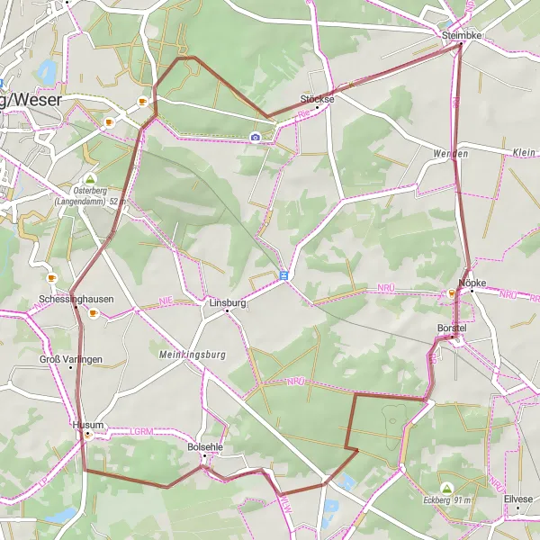 Karten-Miniaturansicht der Radinspiration "Nature Trail" in Hannover, Germany. Erstellt vom Tarmacs.app-Routenplaner für Radtouren