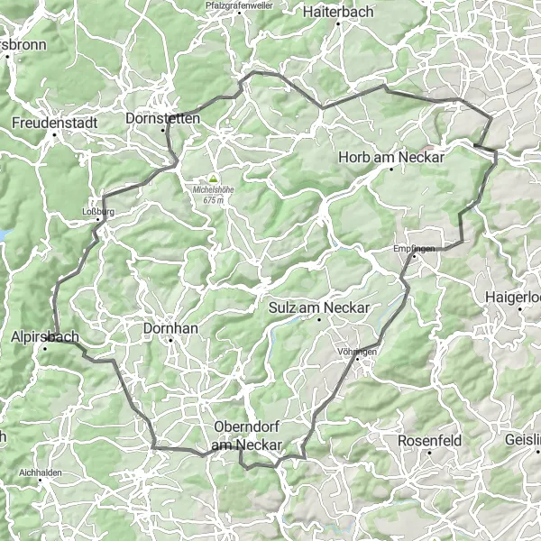 Karten-Miniaturansicht der Radinspiration "Herausfordernde Hügel und atemberaubende Ausblicke" in Karlsruhe, Germany. Erstellt vom Tarmacs.app-Routenplaner für Radtouren