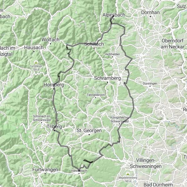 Karten-Miniaturansicht der Radinspiration "Entdeckungstour durch die Schwarzwaldlandschaft" in Karlsruhe, Germany. Erstellt vom Tarmacs.app-Routenplaner für Radtouren