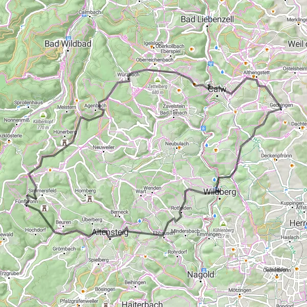 Karten-Miniaturansicht der Radinspiration "Fahrradtour durch den Schwarzwald" in Karlsruhe, Germany. Erstellt vom Tarmacs.app-Routenplaner für Radtouren