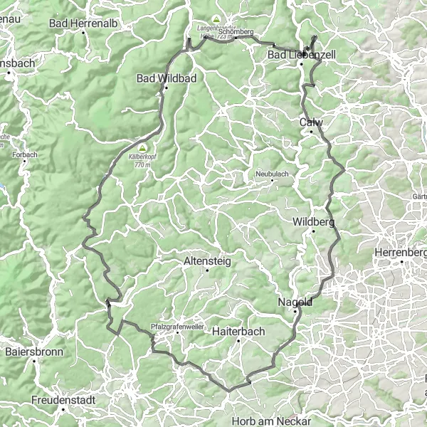 Karten-Miniaturansicht der Radinspiration "Road-Tour durch das Albtal" in Karlsruhe, Germany. Erstellt vom Tarmacs.app-Routenplaner für Radtouren