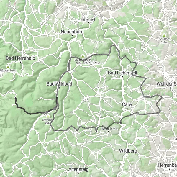 Karten-Miniaturansicht der Radinspiration "Panorama Tour durch die Natur" in Karlsruhe, Germany. Erstellt vom Tarmacs.app-Routenplaner für Radtouren