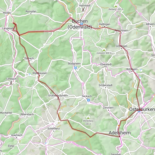 Karten-Miniaturansicht der Radinspiration "Naturerlebnis im Odenwald" in Karlsruhe, Germany. Erstellt vom Tarmacs.app-Routenplaner für Radtouren