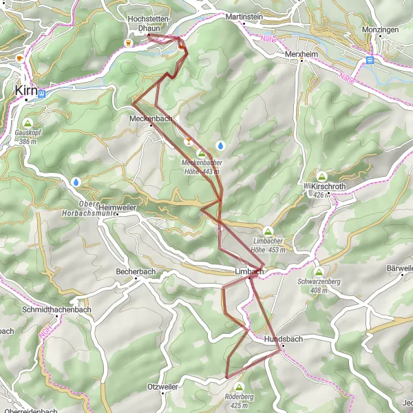 Map miniature of "Short and Sweet: Limbacher Höhe Loop" cycling inspiration in Koblenz, Germany. Generated by Tarmacs.app cycling route planner