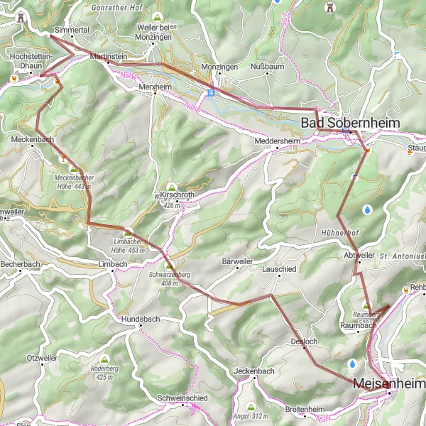 Map miniature of "Limbacher Höhe Excursion" cycling inspiration in Koblenz, Germany. Generated by Tarmacs.app cycling route planner