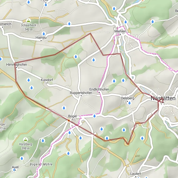 Karten-Miniaturansicht der Radinspiration "Gravelabenteuer im Taunus" in Koblenz, Germany. Erstellt vom Tarmacs.app-Routenplaner für Radtouren