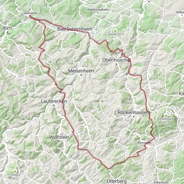 Karten-Miniaturansicht der Radinspiration "Bike_Kind: gravel | Ascent: 2096m | Distance: 116km" in Koblenz, Germany. Erstellt vom Tarmacs.app-Routenplaner für Radtouren