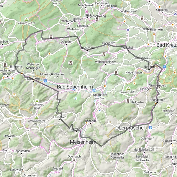 Karten-Miniaturansicht der Radinspiration "Road Tour über 79 km" in Koblenz, Germany. Erstellt vom Tarmacs.app-Routenplaner für Radtouren