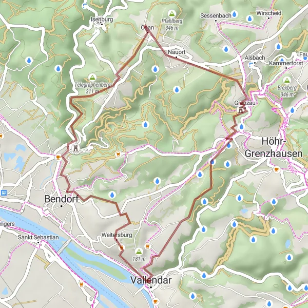 Karten-Miniaturansicht der Radinspiration "Die Westerwald-Route" in Koblenz, Germany. Erstellt vom Tarmacs.app-Routenplaner für Radtouren
