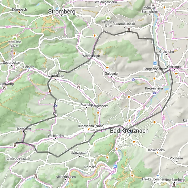 Karten-Miniaturansicht der Radinspiration "Rheinische Weinstraße Erlebnis" in Koblenz, Germany. Erstellt vom Tarmacs.app-Routenplaner für Radtouren