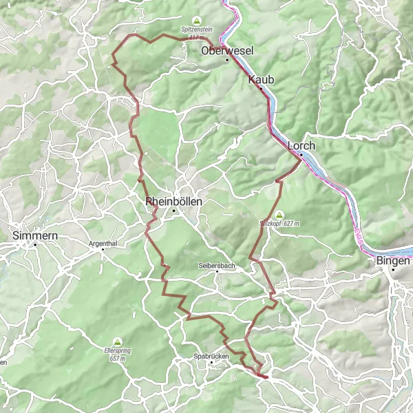 Karten-Miniaturansicht der Radinspiration "Weinberge und Aussichtspunkte in Koblenz" in Koblenz, Germany. Erstellt vom Tarmacs.app-Routenplaner für Radtouren