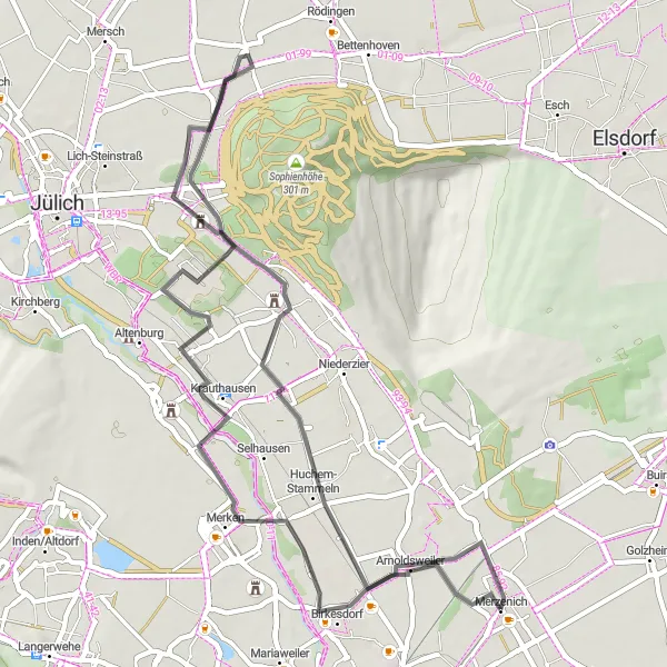 Map miniature of "History and Charm" cycling inspiration in Köln, Germany. Generated by Tarmacs.app cycling route planner