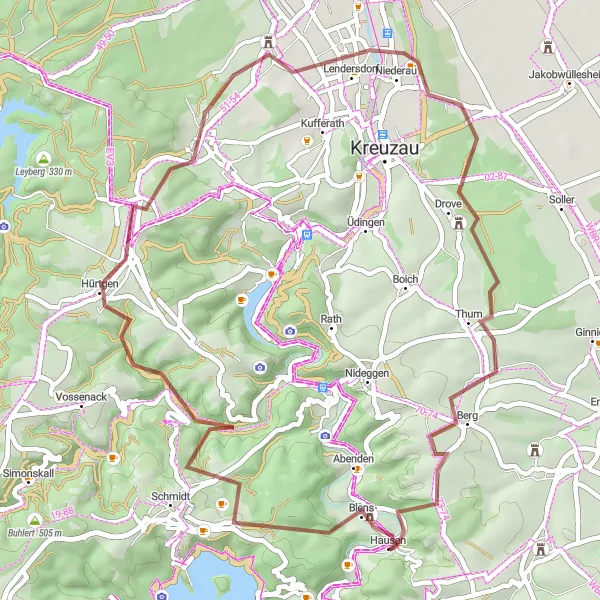 Karten-Miniaturansicht der Radinspiration "Eifel Gravel Runde" in Köln, Germany. Erstellt vom Tarmacs.app-Routenplaner für Radtouren