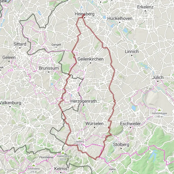 Map miniature of "The Westphalian Runic Route" cycling inspiration in Köln, Germany. Generated by Tarmacs.app cycling route planner