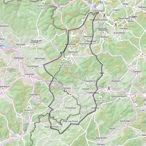 Karten-Miniaturansicht der Radinspiration "Malerische Wanderung durch die Eifel" in Köln, Germany. Erstellt vom Tarmacs.app-Routenplaner für Radtouren