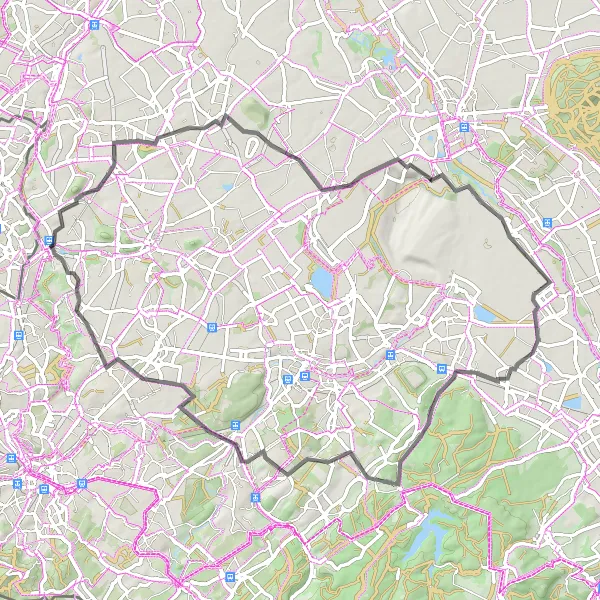 Map miniature of "Merkstein to Schöne Aussicht Loop" cycling inspiration in Köln, Germany. Generated by Tarmacs.app cycling route planner