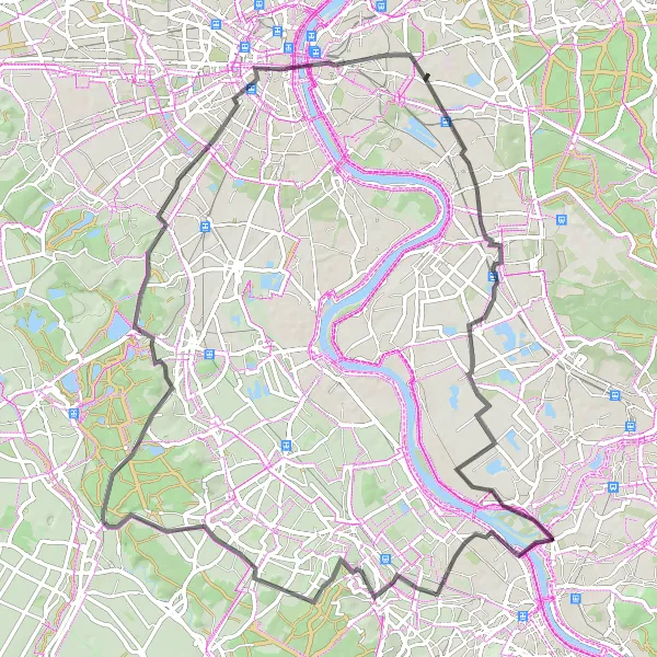 Karten-Miniaturansicht der Radinspiration "Auf den Spuren der Geschichte und Naturphänomene im Kölner Umland" in Köln, Germany. Erstellt vom Tarmacs.app-Routenplaner für Radtouren