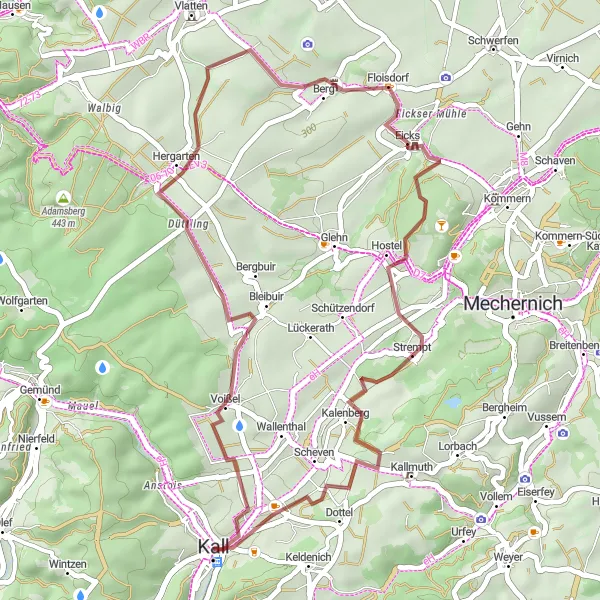 Karten-Miniaturansicht der Radinspiration "Fahrt durch die Voißel-Region" in Köln, Germany. Erstellt vom Tarmacs.app-Routenplaner für Radtouren