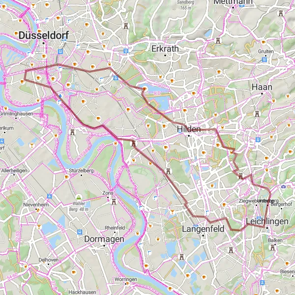 Karten-Miniaturansicht der Radinspiration "Entdeckungstour durch Leichlingen und Umgebung" in Köln, Germany. Erstellt vom Tarmacs.app-Routenplaner für Radtouren