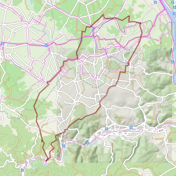 Map miniature of "The Adventurous Gravel Ride to Etzhardt and Adendorf" cycling inspiration in Köln, Germany. Generated by Tarmacs.app cycling route planner