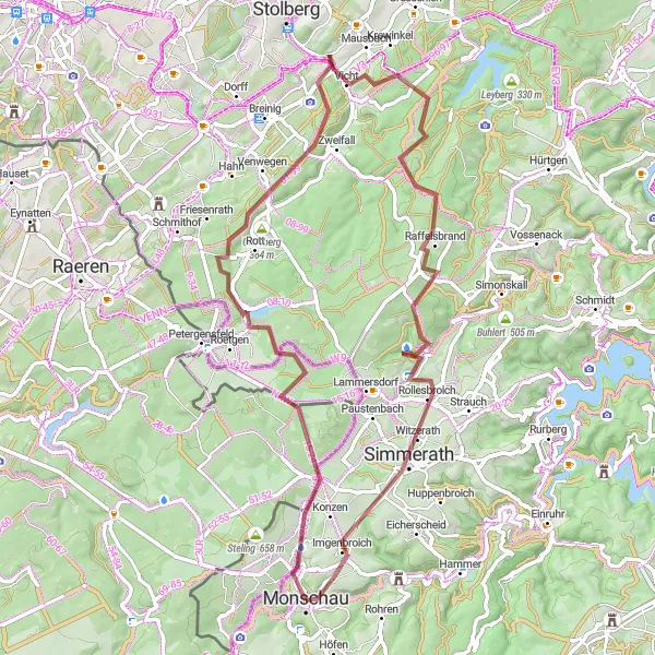 Karten-Miniaturansicht der Radinspiration "Erkundungstour durch die Eifel" in Köln, Germany. Erstellt vom Tarmacs.app-Routenplaner für Radtouren