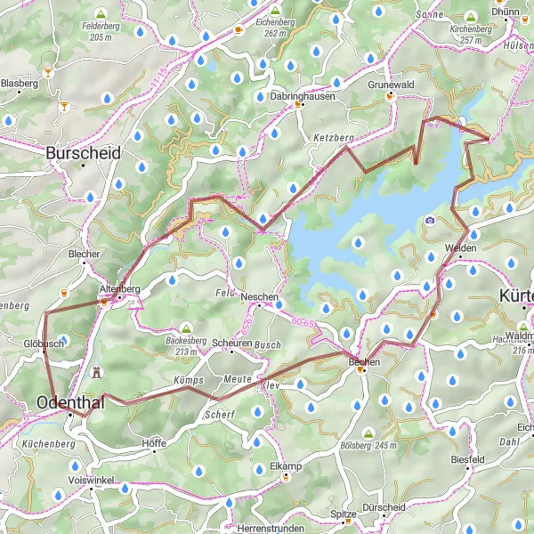 Karten-Miniaturansicht der Radinspiration "Entdecken Sie die Schönheit der Natur auf einer kurzen Schottertour" in Köln, Germany. Erstellt vom Tarmacs.app-Routenplaner für Radtouren