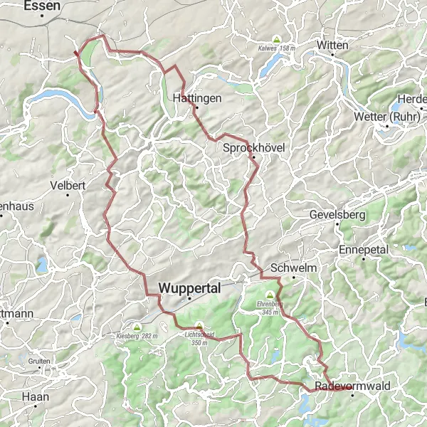 Karten-Miniaturansicht der Radinspiration "Herausfordernde Gravel-Tour mit spektakulären Aussichten" in Köln, Germany. Erstellt vom Tarmacs.app-Routenplaner für Radtouren