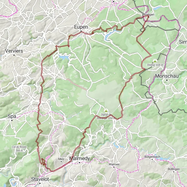 Karten-Miniaturansicht der Radinspiration "Die Venn-Explorer-Tour" in Köln, Germany. Erstellt vom Tarmacs.app-Routenplaner für Radtouren