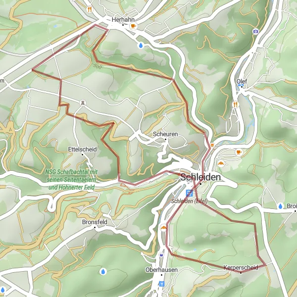 Karten-Miniaturansicht der Radinspiration "Schloss Schleiden Rundkurs" in Köln, Germany. Erstellt vom Tarmacs.app-Routenplaner für Radtouren