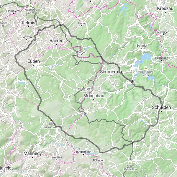 Map miniature of "Eifel Imperium" cycling inspiration in Köln, Germany. Generated by Tarmacs.app cycling route planner