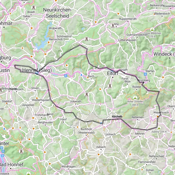 Karten-Miniaturansicht der Radinspiration "Kulturtour entlang des Rheins" in Köln, Germany. Erstellt vom Tarmacs.app-Routenplaner für Radtouren