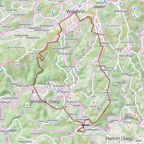 Karten-Miniaturansicht der Radinspiration "Kurze Fahrt durch Die Mauer und Windeck" in Köln, Germany. Erstellt vom Tarmacs.app-Routenplaner für Radtouren