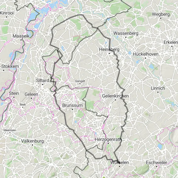 Map miniature of "Teuterhof and Amstenrade Loop" cycling inspiration in Köln, Germany. Generated by Tarmacs.app cycling route planner