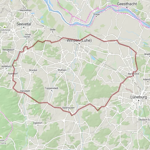 Map miniature of "Ramelsloh Loop" cycling inspiration in Lüneburg, Germany. Generated by Tarmacs.app cycling route planner