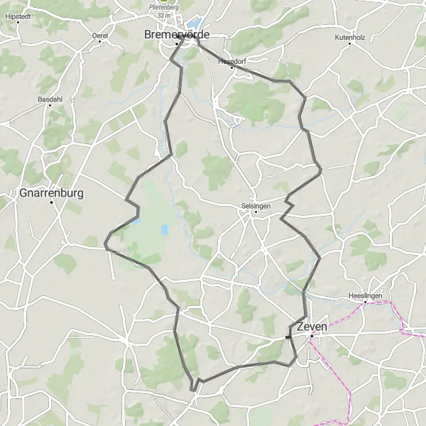 Karten-Miniaturansicht der Radinspiration "Radtour durch die Region Lüneburg" in Lüneburg, Germany. Erstellt vom Tarmacs.app-Routenplaner für Radtouren