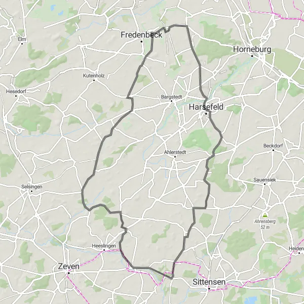 Map miniature of "Lüneburg Road Cycling Tour" cycling inspiration in Lüneburg, Germany. Generated by Tarmacs.app cycling route planner