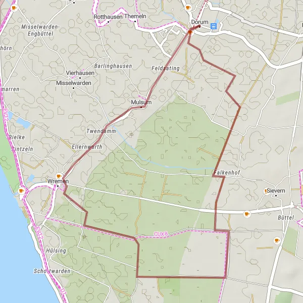 Karten-Miniaturansicht der Radinspiration "Kleine Radtour zu den Sehenswürdigkeiten in der Region" in Lüneburg, Germany. Erstellt vom Tarmacs.app-Routenplaner für Radtouren