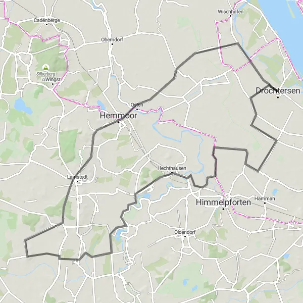 Map miniature of "Armstorf Explorer" cycling inspiration in Lüneburg, Germany. Generated by Tarmacs.app cycling route planner