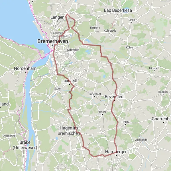 Map miniature of "Bramel Adventure Ride" cycling inspiration in Lüneburg, Germany. Generated by Tarmacs.app cycling route planner