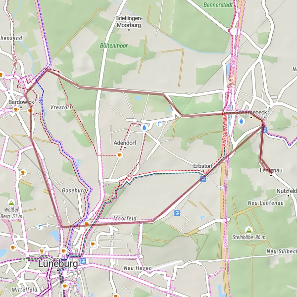 Map miniature of "Bardowick Loop" cycling inspiration in Lüneburg, Germany. Generated by Tarmacs.app cycling route planner