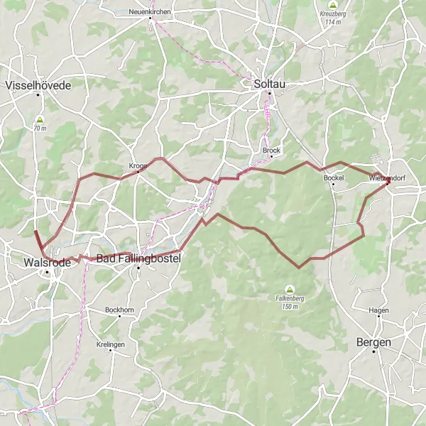 Map miniature of "Historical Landmarks and Natural Beauty" cycling inspiration in Lüneburg, Germany. Generated by Tarmacs.app cycling route planner