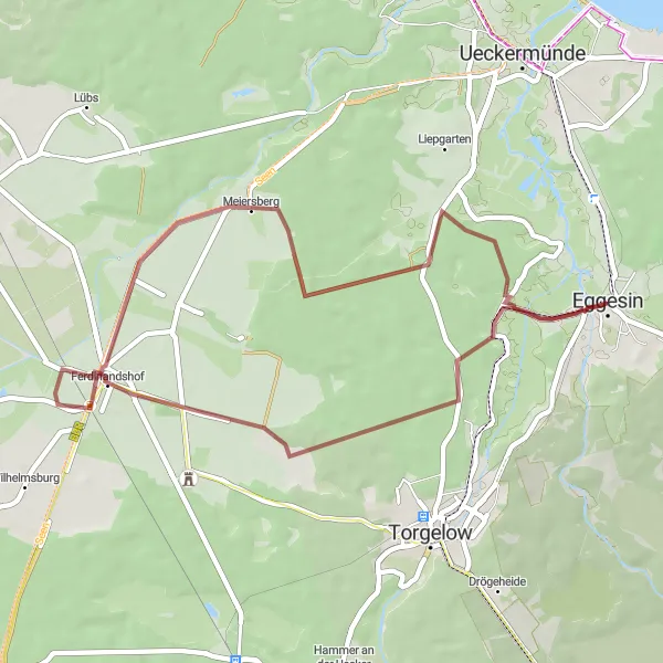 Karten-Miniaturansicht der Radinspiration "Haffpromenade Radweg" in Mecklenburg-Vorpommern, Germany. Erstellt vom Tarmacs.app-Routenplaner für Radtouren