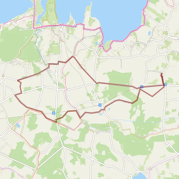 Map miniature of "Velgast Adventure" cycling inspiration in Mecklenburg-Vorpommern, Germany. Generated by Tarmacs.app cycling route planner