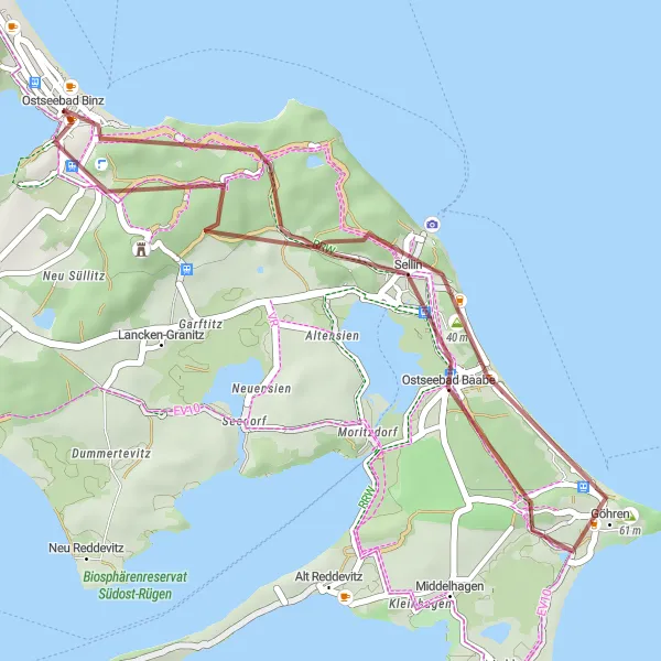 Karten-Miniaturansicht der Radinspiration "Silvitzer Ort und Göhren Tour" in Mecklenburg-Vorpommern, Germany. Erstellt vom Tarmacs.app-Routenplaner für Radtouren