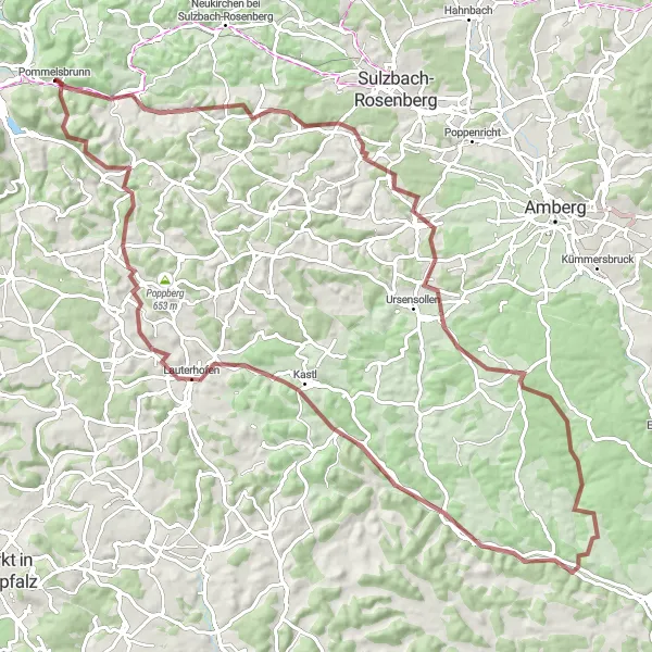 Karten-Miniaturansicht der Radinspiration "Abenteuerliche Gravelroute durch Mittelfranken" in Mittelfranken, Germany. Erstellt vom Tarmacs.app-Routenplaner für Radtouren