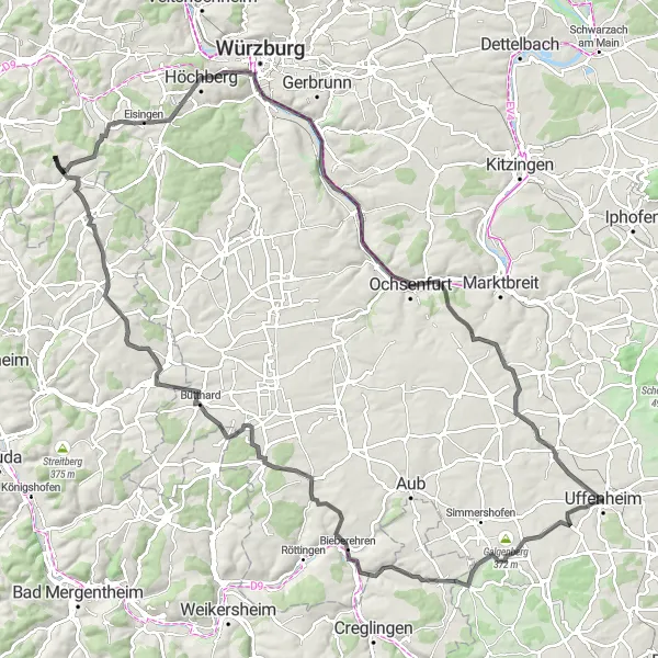 Karten-Miniaturansicht der Radinspiration "Main-Tauber-Runde" in Mittelfranken, Germany. Erstellt vom Tarmacs.app-Routenplaner für Radtouren