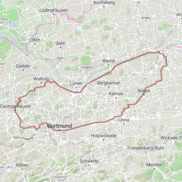 Karten-Miniaturansicht der Radinspiration "Radtour durch die Landschaft des Ruhrgebiets" in Münster, Germany. Erstellt vom Tarmacs.app-Routenplaner für Radtouren