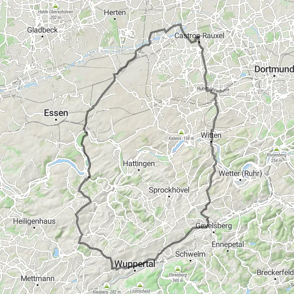 Map miniature of "Road Warrior" cycling inspiration in Münster, Germany. Generated by Tarmacs.app cycling route planner