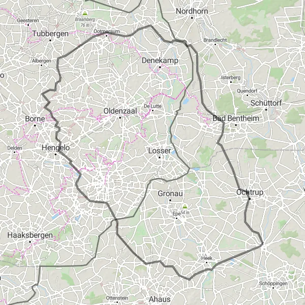 Karten-Miniaturansicht der Radinspiration "Heek-Route" in Münster, Germany. Erstellt vom Tarmacs.app-Routenplaner für Radtouren